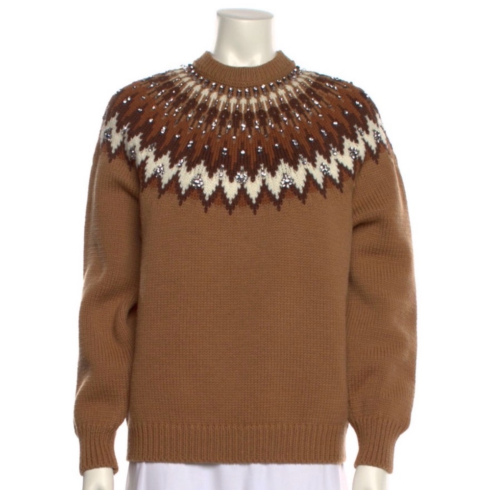 Gucci Brown and White Patterned Sweater